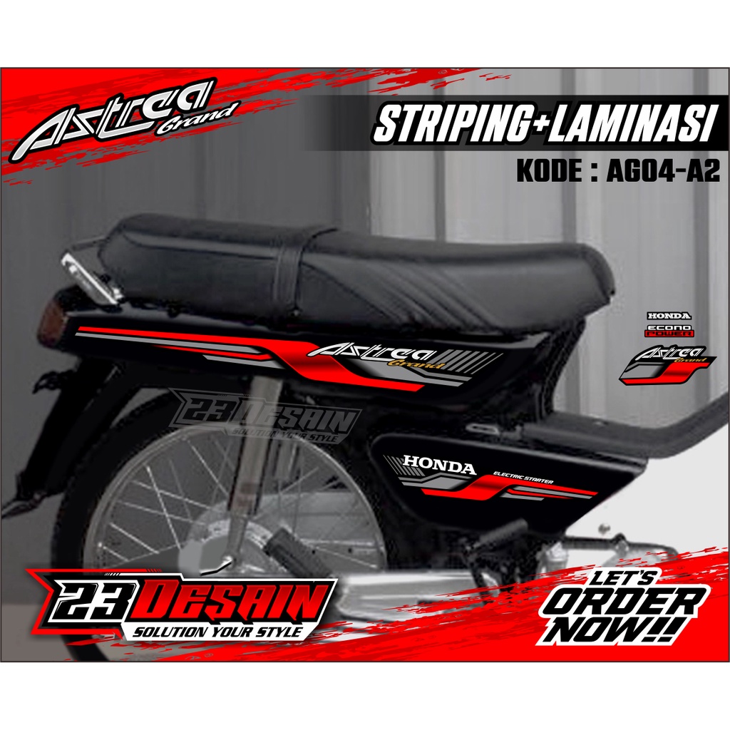 Striping Astrea Grand Variasi | Stiker Astrea Grand | Sticker Astrea Bulus Motif Klasik Original str