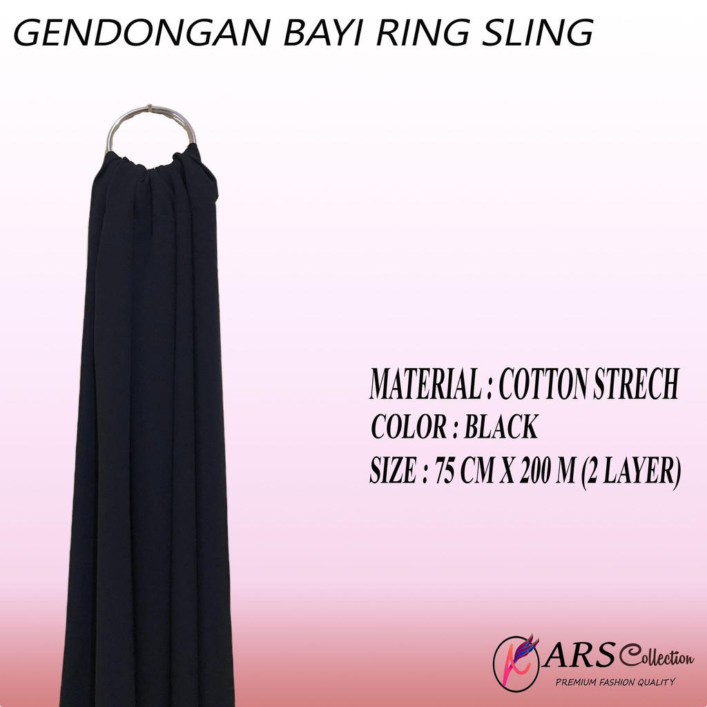 Gendongan Bayi Ring Sling Polos Elegant 2 Lapis Ring Tanpa Celah