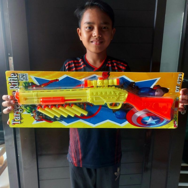 Mainan Set Tembakan Nerf Murah - Paket Pistolan Tembak Polisi Anak