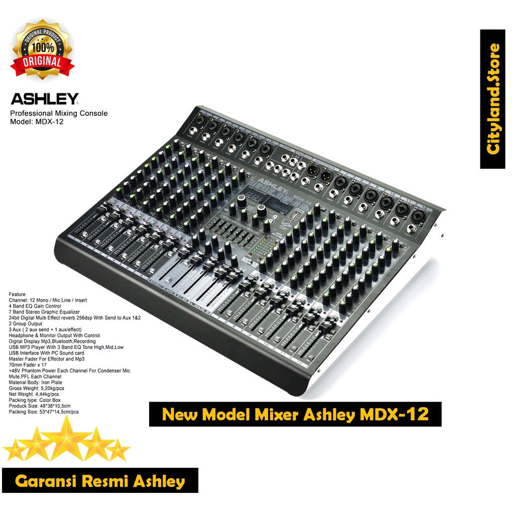 MIXER ASHLEY MDX 12/ MDX-12/ MDX12 MODEL TERBARU 12 CHANNEL ORIGINAL