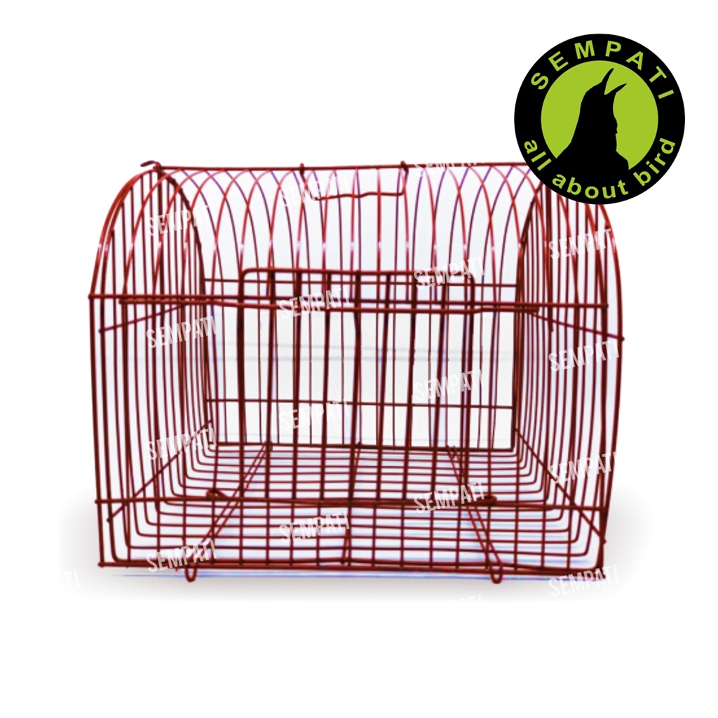 SANGKAR KANDANG BESI MINI UNTUK UNTULAN BAWA BURUNG LOVEBIRD SUGAR GLIDER HAMSTER LANDAK SMINI-MERAH