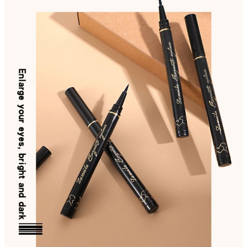 ready cod eyeliner Hitam Cair Tahan Lama Waterproof Pen anti air import murah