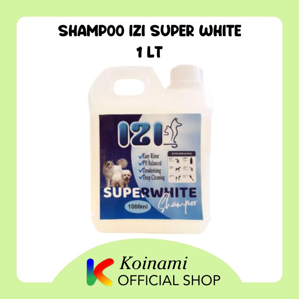 IZI SUPER WHITE 1 LITER SHAMPO CAT AND DOG / SHAMPO PEMUTIH KUCING ANJING