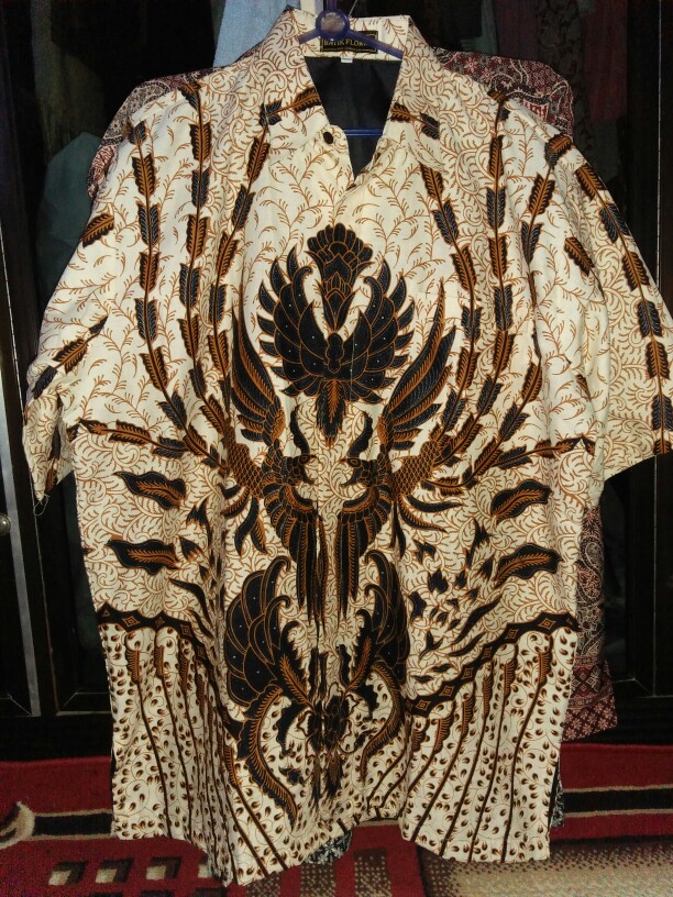 Kalingga Pendek Kemeja Batik Pria Full Furing Bahan Katun Sragenan