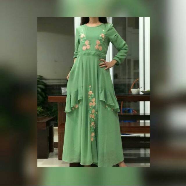 Gamis ceruti bordir