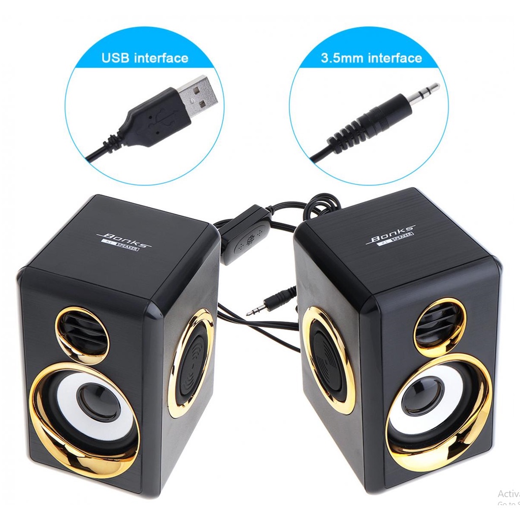 Gaming Speaker Komputer / Laptop Dual Bass With Volume Control -  T-005