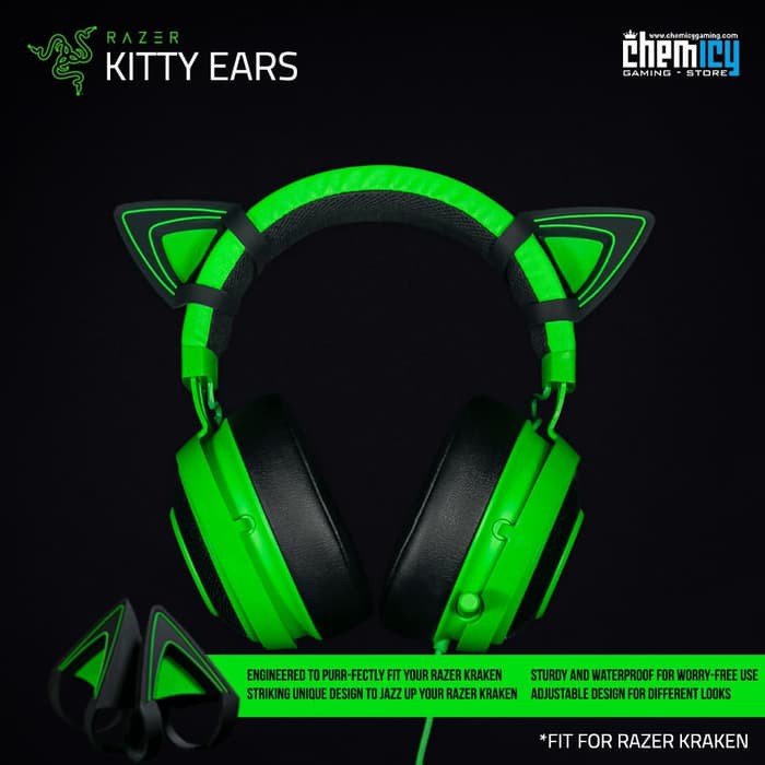 Razer Kitty Ears for Razer Kraken - Neon Green