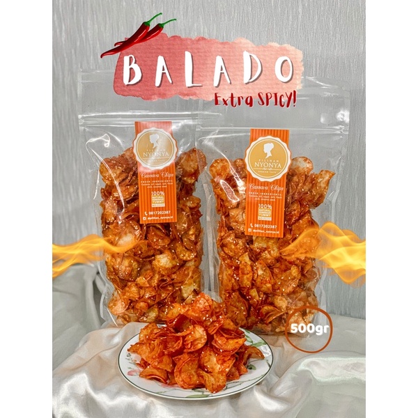 

Keripik singkong balado Extra spicy - Keripik pilihan nyonya 500gr