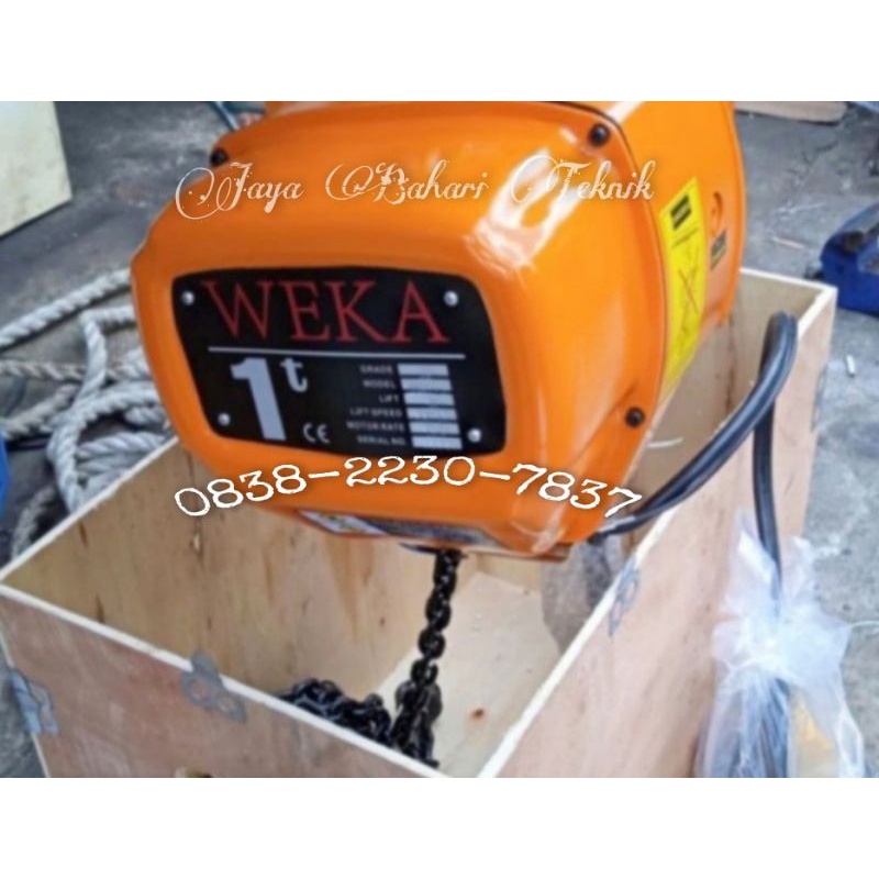 WEKA elektrik hoist electric chain hoist 1 ton x 12 meter 3 phase