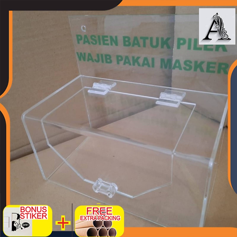 

Grosir acrylic tempat masker kesehatan/akrilik tempat masker batuk pilek
