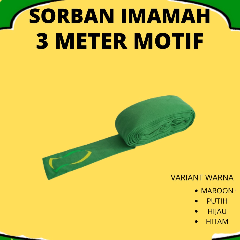 SORBAN IMAMAH POLOS PANJANG 3 meter 5 Meter I IMAMAH HADROMAUT