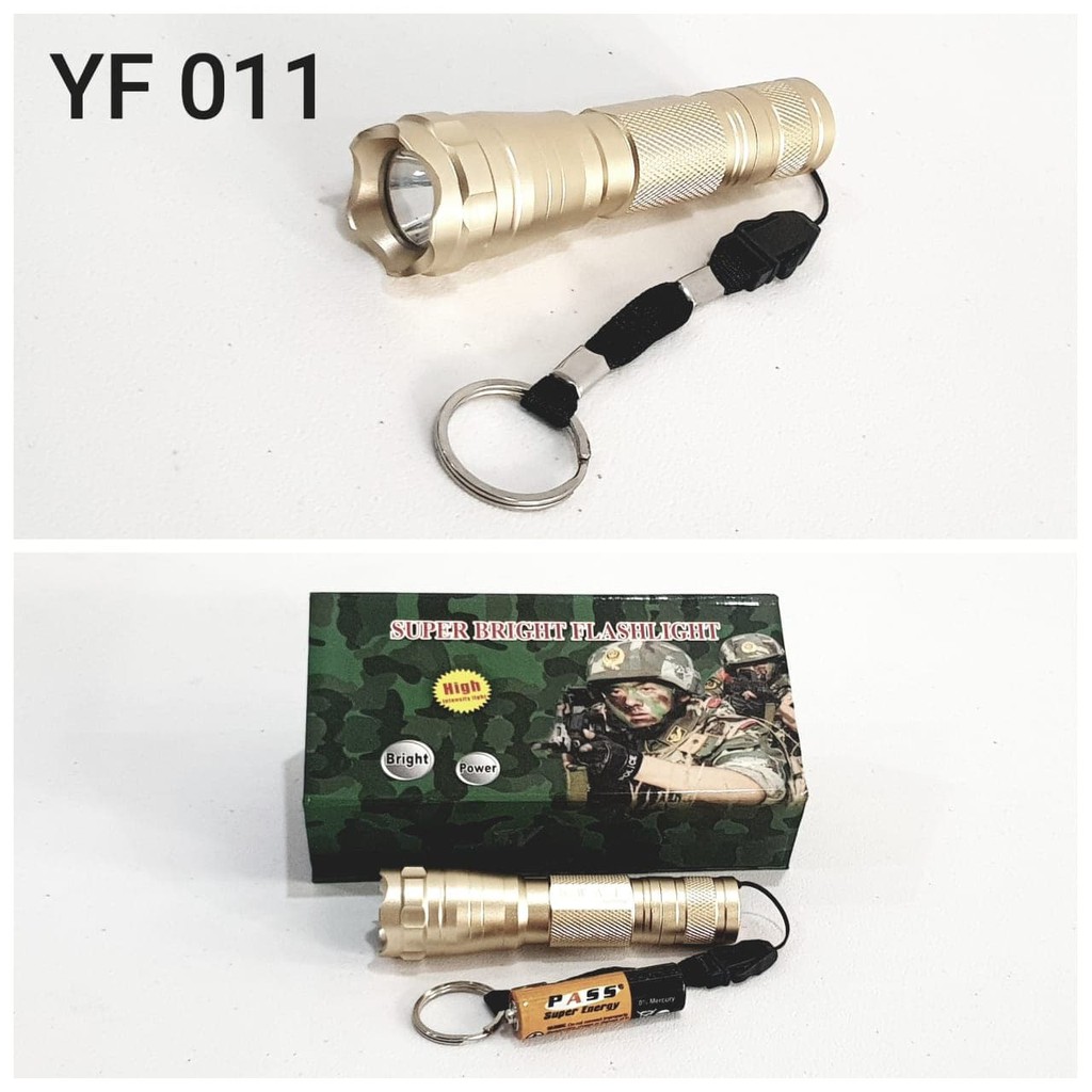 Best Promo! SENTER LED BATERAI BATREI YF011 MINI POLICE MURAH FLASHLIGHT Sale!