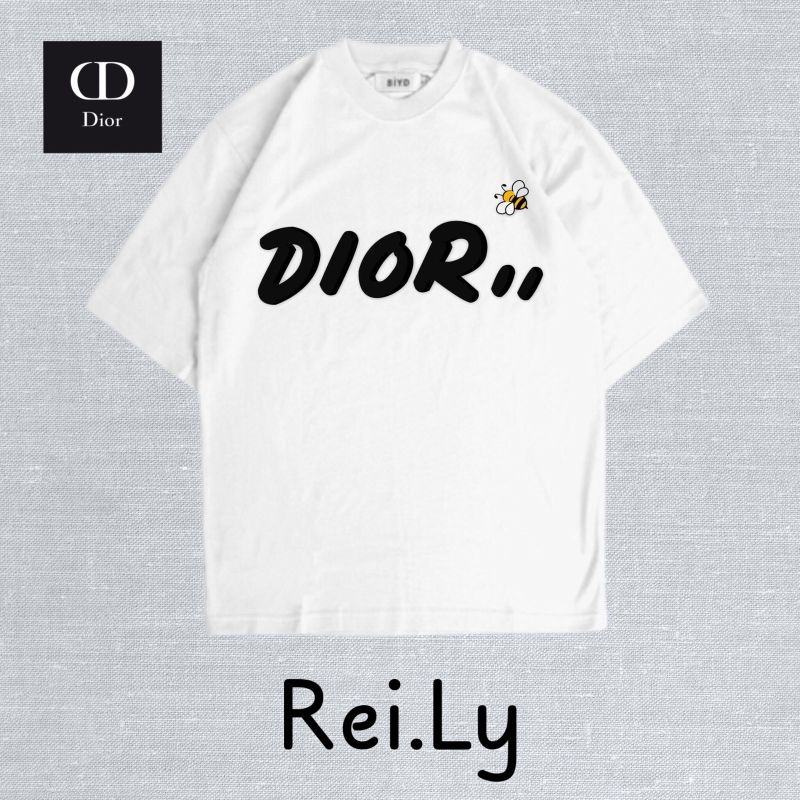 KAOS T-SHIRT DIOR - Baju Distro Simple Mewah Elegant Kekinian / PUTIH / DEWASA / PRIA / ROCK / WANIT