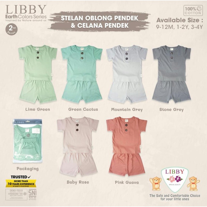 Libby EARTH COLOURS Series Setelan Oblong PENDEK + Celana PENDEK