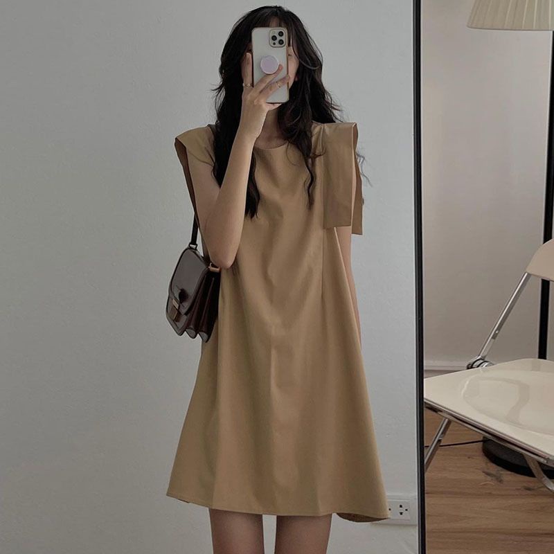 Clarissa dress korea japan china impor baju cina jepang import first hand murah warna mocca brown co