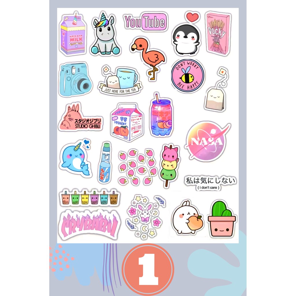 

sticker tumblr / sticker hp / sticker buku / sticker murah / sticker lucu