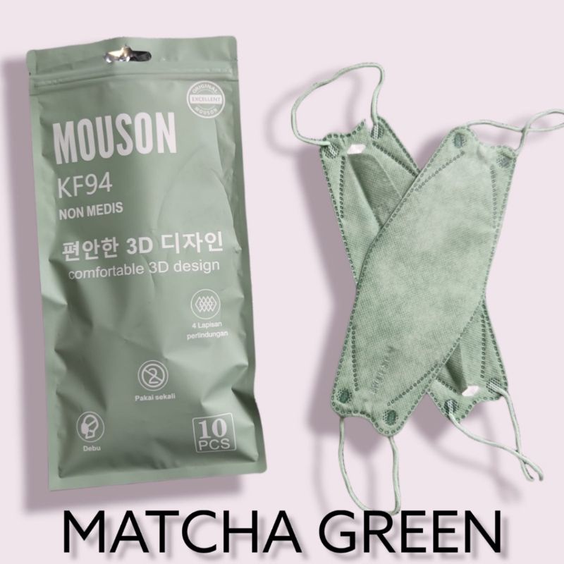 Masker Kf94 isi 50pcs 4ply High Quality Bahan Nyaman dan Lembut Semarang-KF MOUSON MACHA 50PC