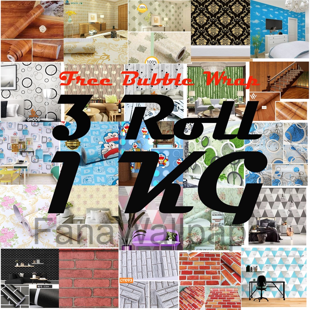 Fana Wallpaper / Wallpaper Stiker Dinding Bahan PVC Anti Air / Wallpaper dinding