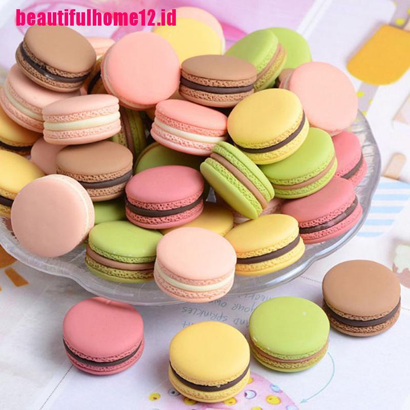 10pcs / Set Mainan Miniatur Macarons Untuk Aksesoris Rumah Boneka 1 / 12