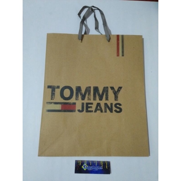 PAPER BAG TOMMY JEANS 28X12X34/GOODIE BAG/TAS SOUVENIR HADIAH/PAPER BAG KADO