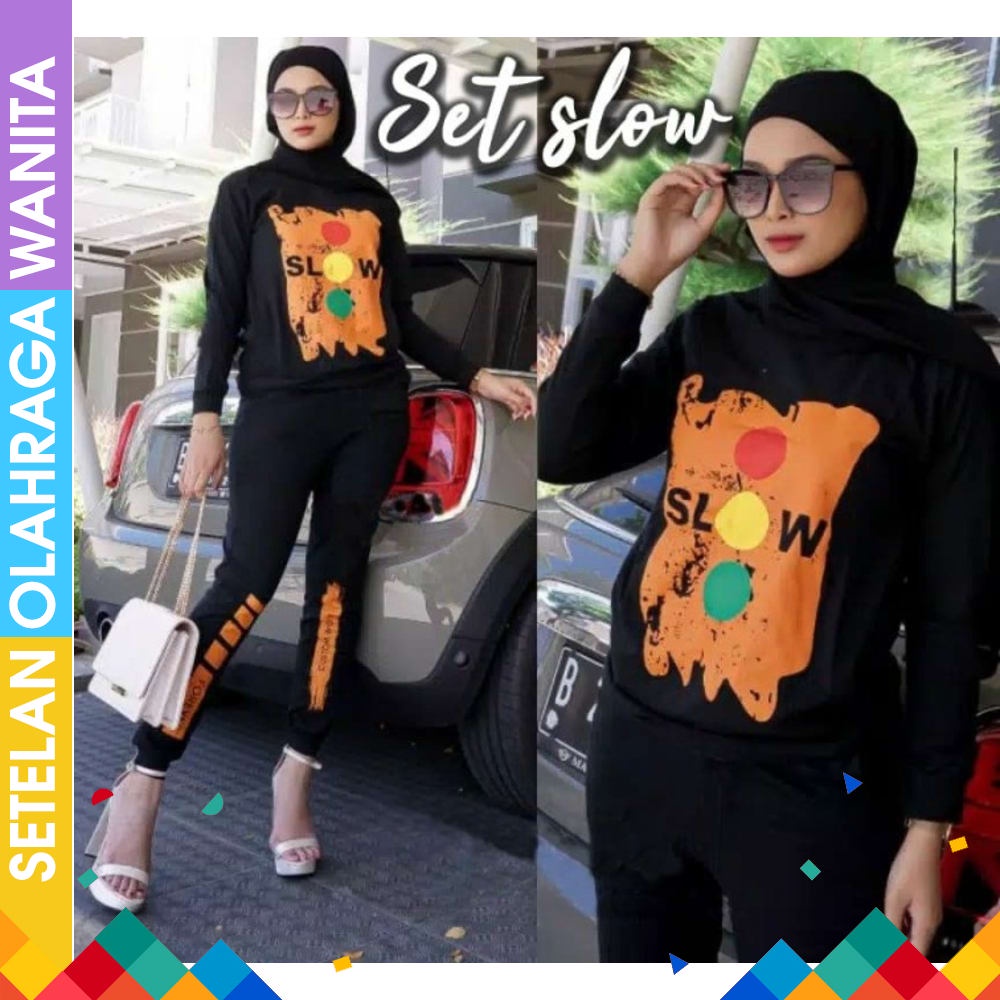 BAJU Olahraga WANITA Aerobics KAOS SENAM Fitnes Cewek PAKAIAN Lari Gym Zumba ADL02 Tunik Hijab Set