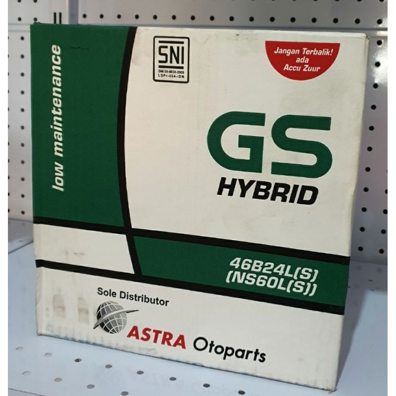 Aki Mobil GS Astra Hybrid NS60LS (Garansi 6 bln)