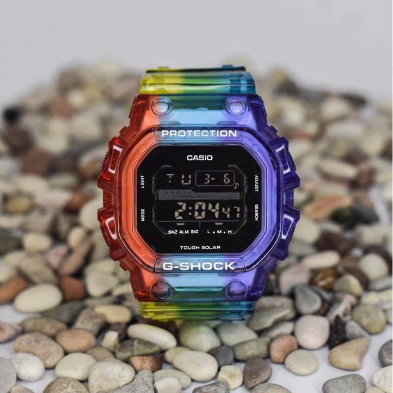JAM TANGAN FASHION G-Shock GX-56 Rainbow Transparan & G’MIX