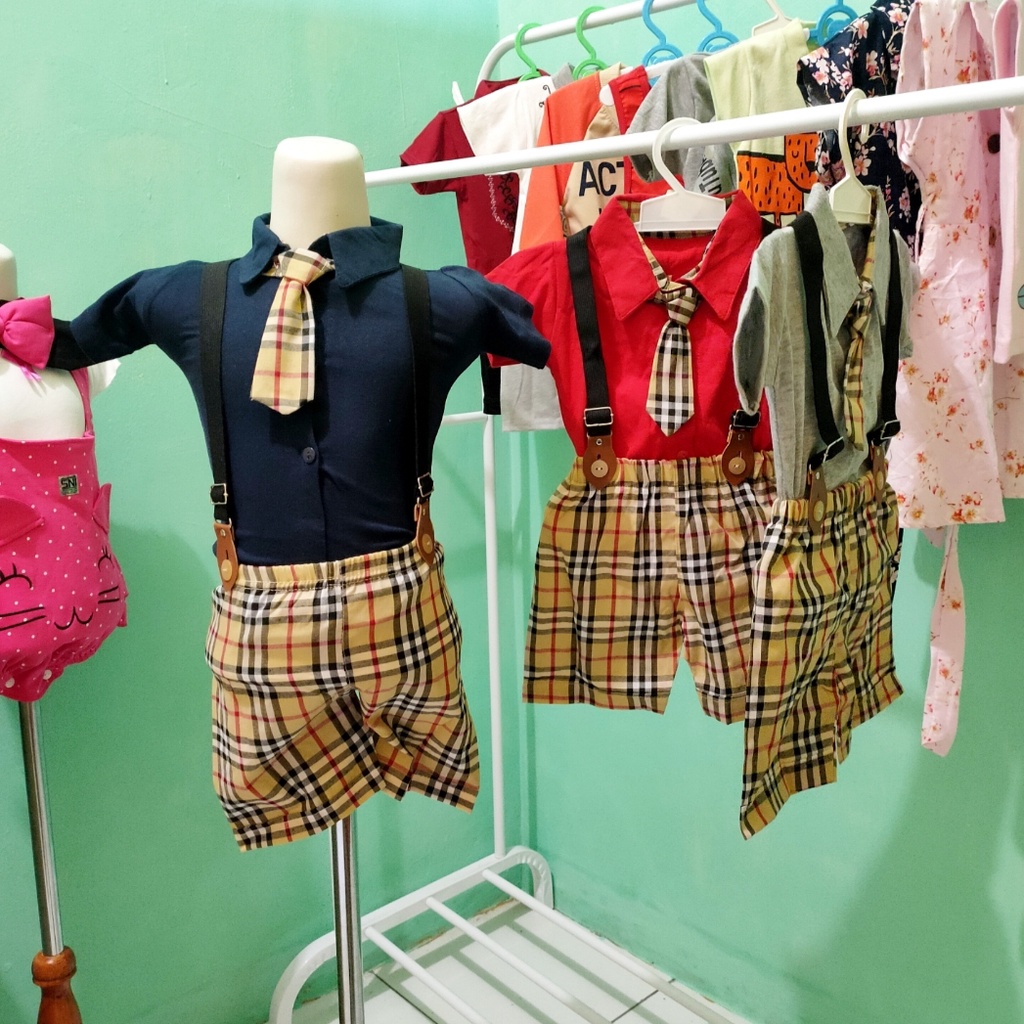 Baju Bayi Kemeja Cowok Laki Laki Pria Newborn Import 0 6 Bulan 1 2 3 Tahun Polo