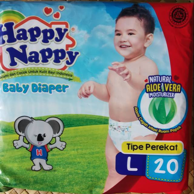 HAPPY NAPPY popok bayi perekat s20//m20//l20