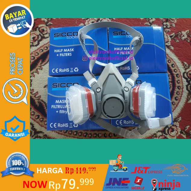Masker Gas Respirator Masker Gas Kimia Masker gas militer Masker respirator double filter 6200