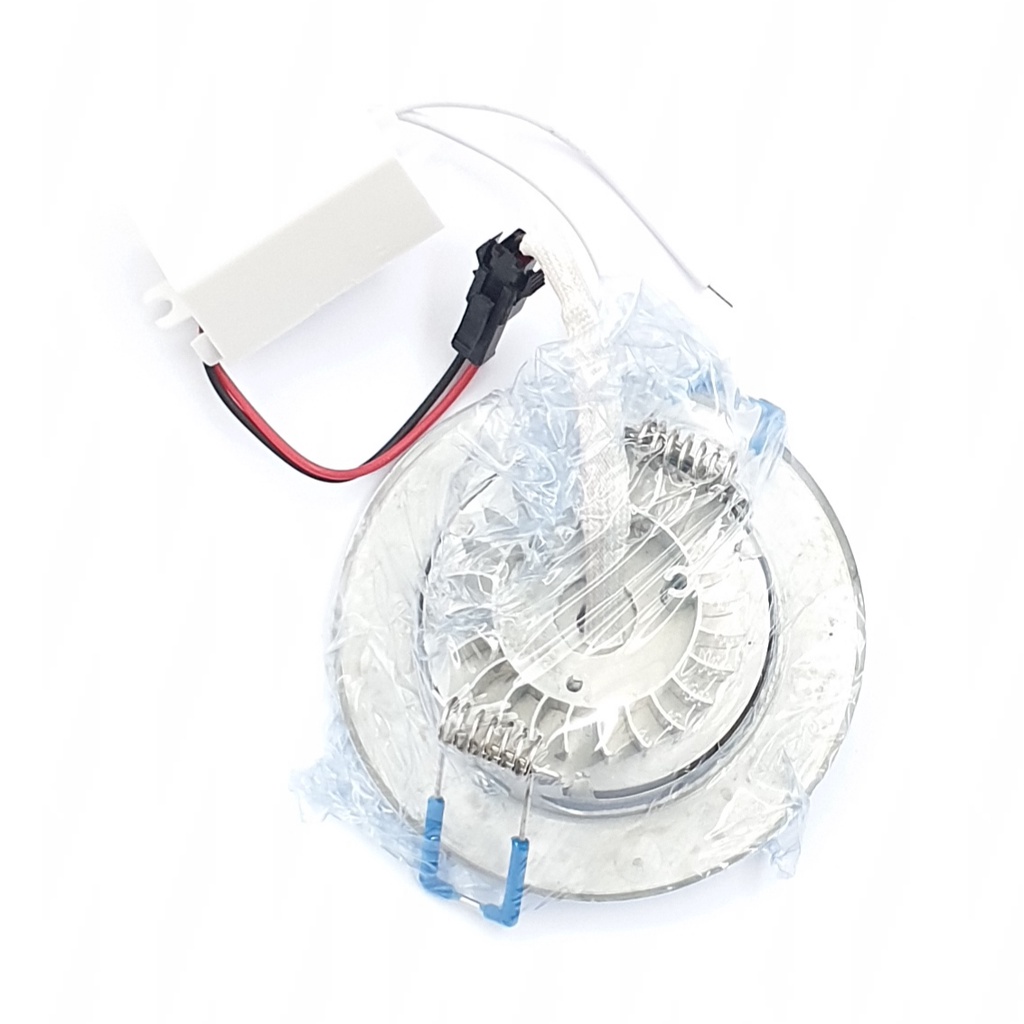 BSC BE-0909 PUTIH Downlight IB Tanam LED 3 Mata 3 Watt Body Silver Cahaya PUTIH 6500K