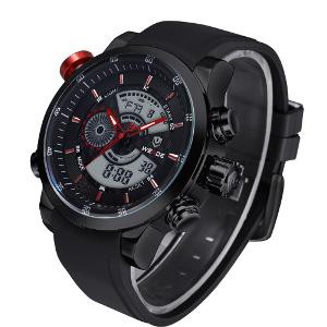 WEIDE Wonderful Miyota Movement Dual Time Men LCD Sport s Watch Jam Tangan Pria Japan Quartz Moveme