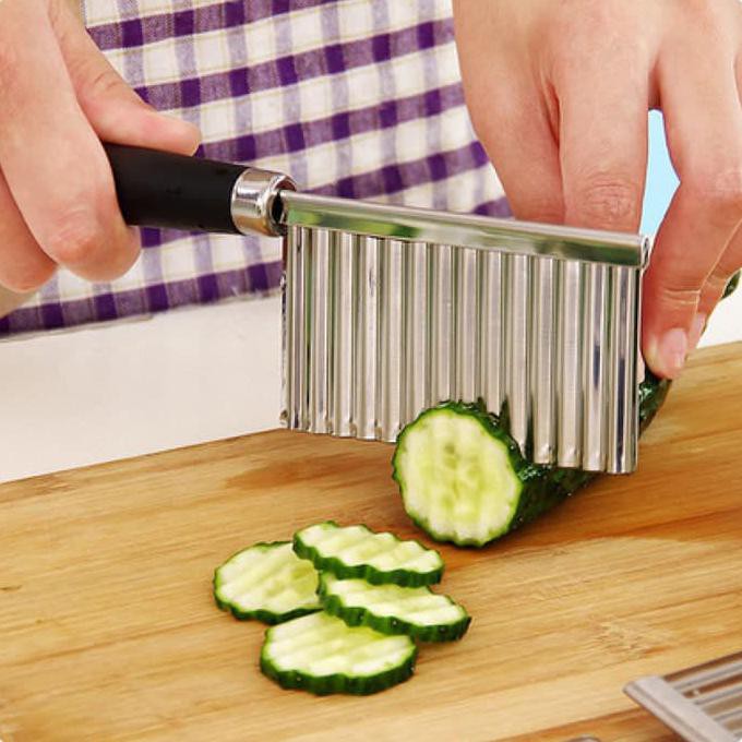 

Akgar545- Pisau Kentang / Buah Timun, Wortel, Acar, Keripik, Wave Slicer Knife 781S