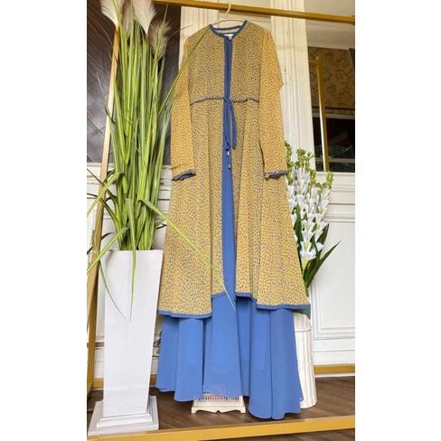 Zalia Dress Kubus mix biru langit by Hawwaaiwa