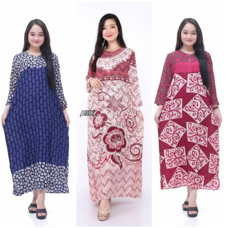 TERMURAH LONGDRES BUSUI KATUN BATIK RAYON ADEM NYAMAN CANTIK MUMER