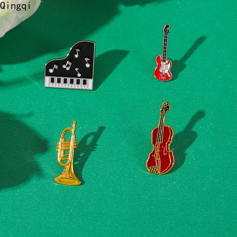 Pin Koncer Enamel Kreatif Lencana Musik Pakaian Kerah Bros Kartun Alat Musik Perhiasan Hadiah Untuk Anak