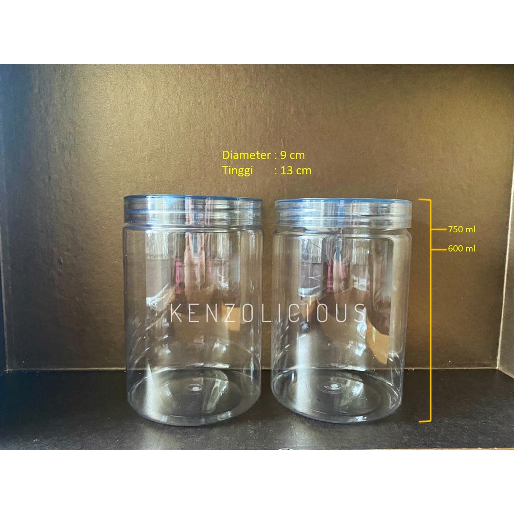Toples Plastik Ulir 750 ml / Jar Toples Plastik Bening 750 ML / Toples Plastik Ulir Bening 600 ml