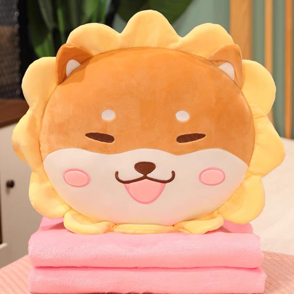 Boneka Bantal sun flower terbaru impor sangat lembut/shiba inu/kelinci/dinosaurus