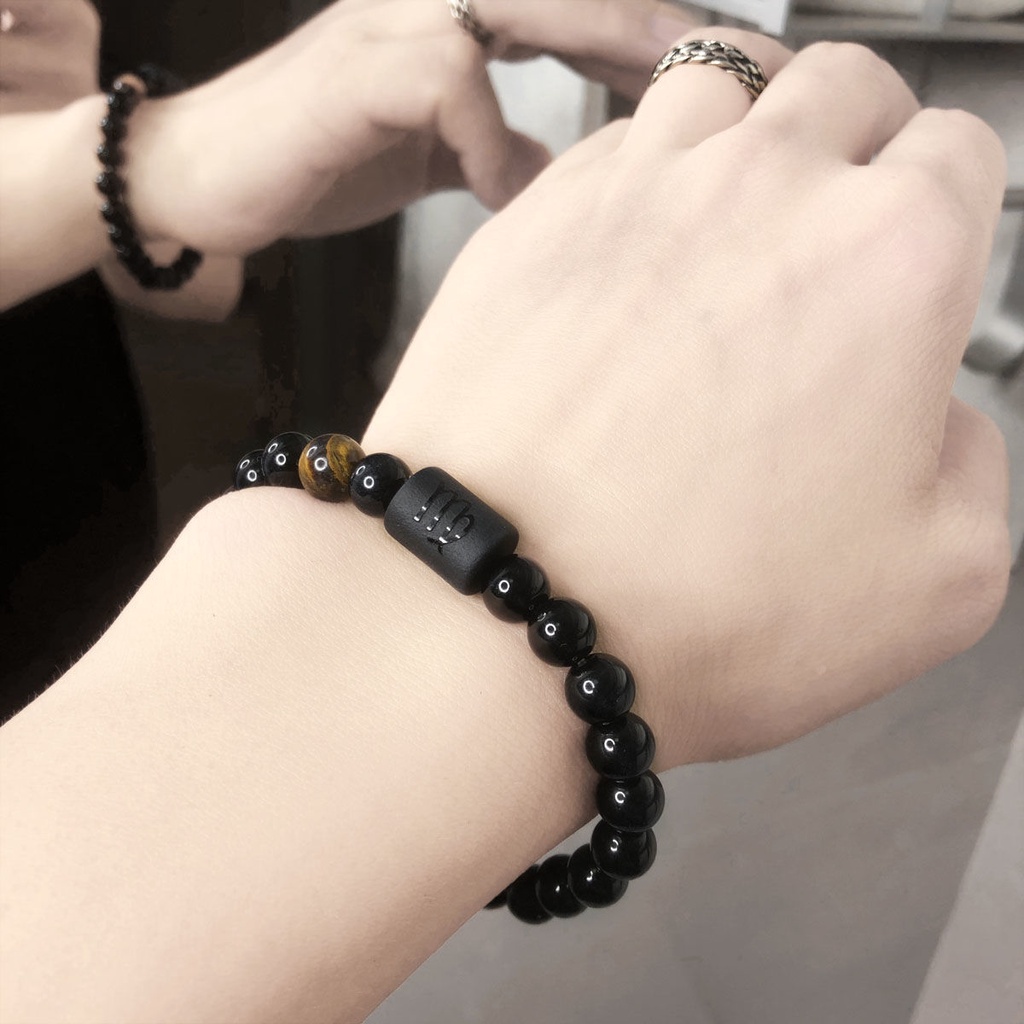 Gelang Obsidian Gaya Retro Untuk Pria Dan Wanita