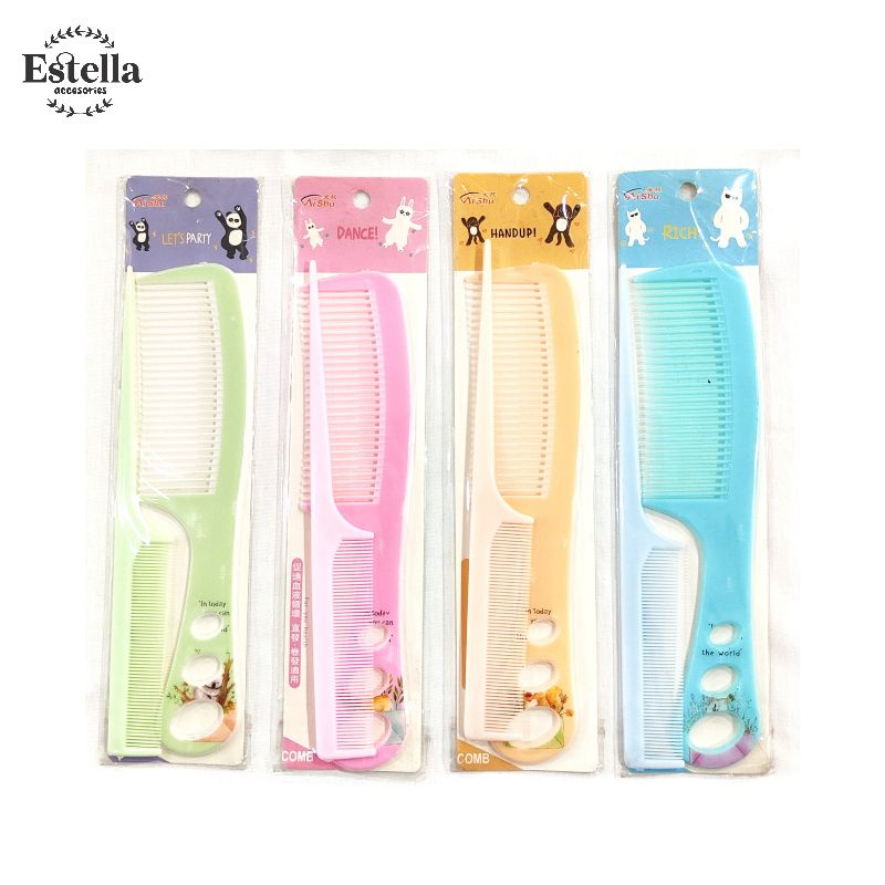 Estella - Sisir Rambut  Aishu set Isi 2 pasang | Sisir Fancy | Sisir anak dan Dewasa