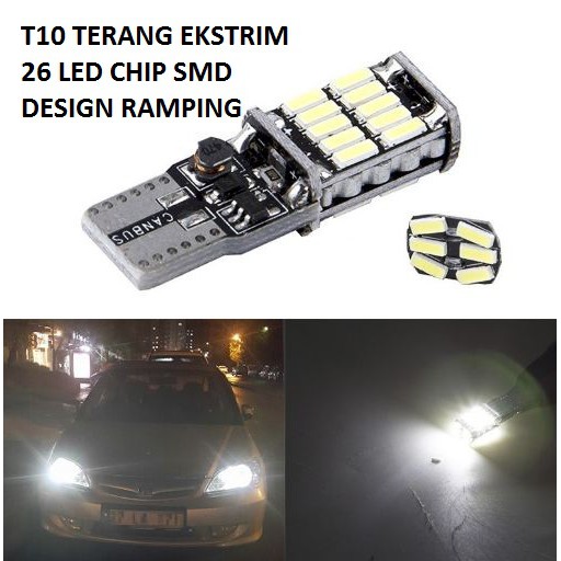 LAMPU LED T10 CANBUS 26 SMD 4014 ERROR FREE SUPERBRIGHT Senja Sein