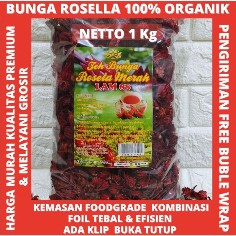 bunga rosela merah tea