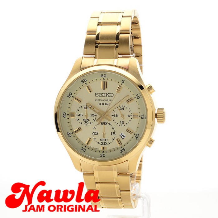 Seiko Quartz SKS592P1 Chronograph Gold IP - Jam Tangan Pria SKS592