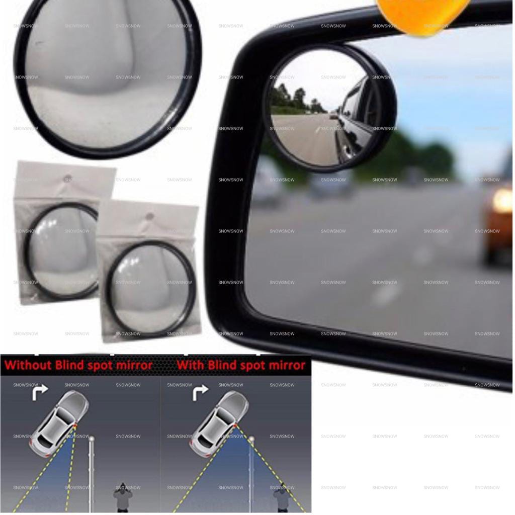 Blind Spot Slim Kaca Cermin Bulat Spion Tambahan Mobil Motor Blinspot