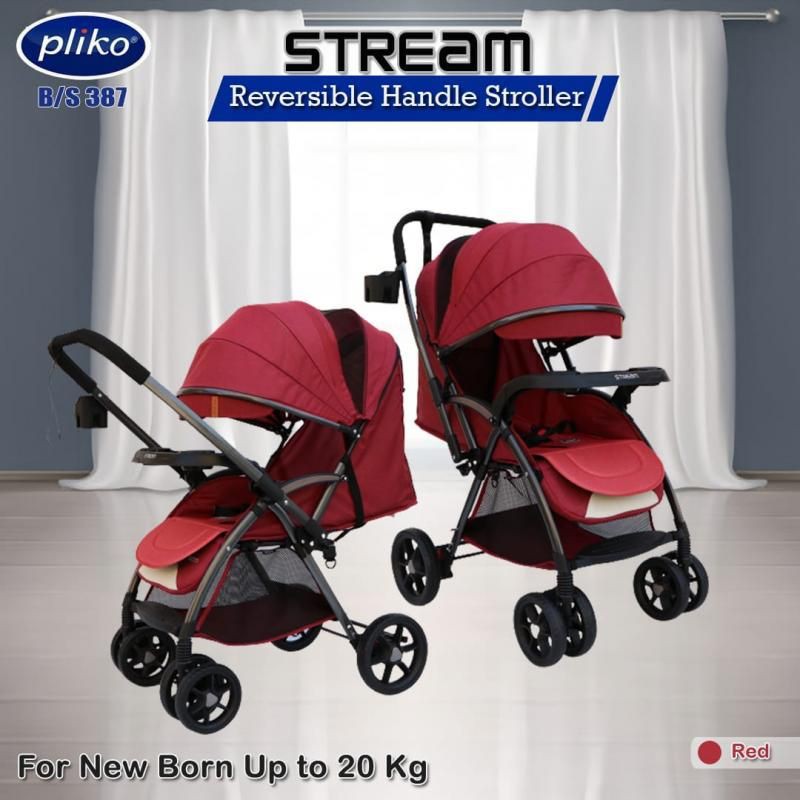 Stroller Pliko Stream 387 / Dorongan Pliko Stream R 397 Kereta Dorong Bayi Reversible Dua Arah