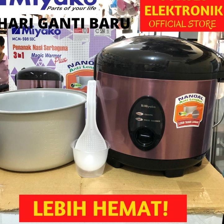 TRXXx4X8--RICE COOKER STAINLESS MIYAKO 1,8 LITER / MAGICOM MEJIKOM MIYACO MCM-508SBC KERAMIK 2 L