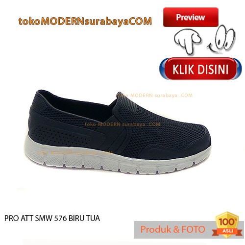 PRO ATT SMW 576 BIRU TUA Sepatu Pria Slip On Karet