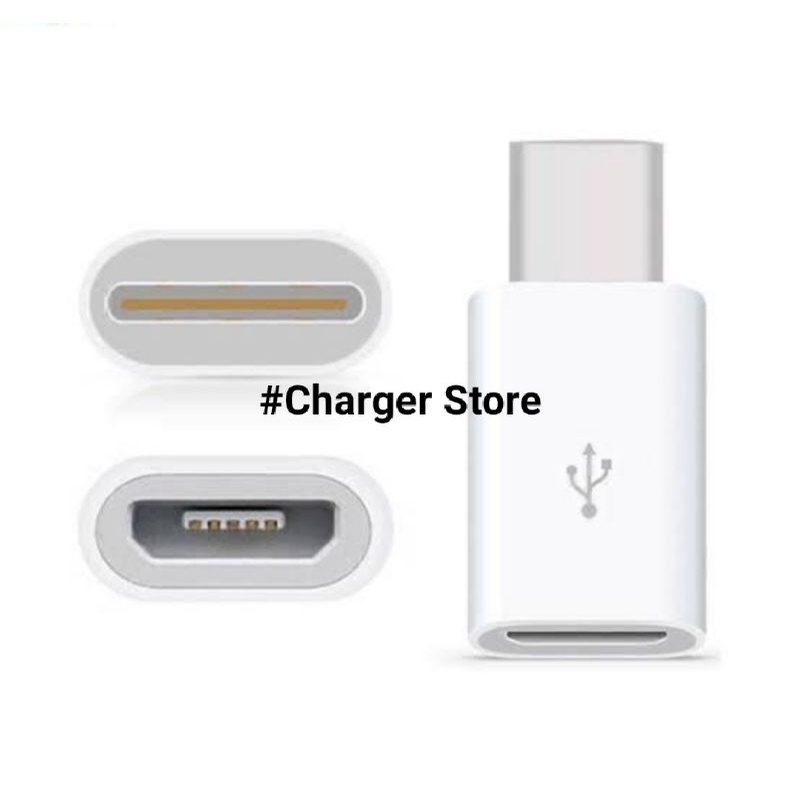 Adapter Sambungan Charger Micro Ke Type C Converter Micro To USB C / Sambungan Connector Charger