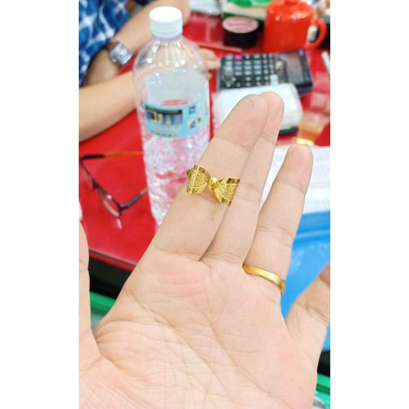 Cincin golden dan MS ada mereknya didalam cincin Awet Tidak luntur  Persis kayak asli