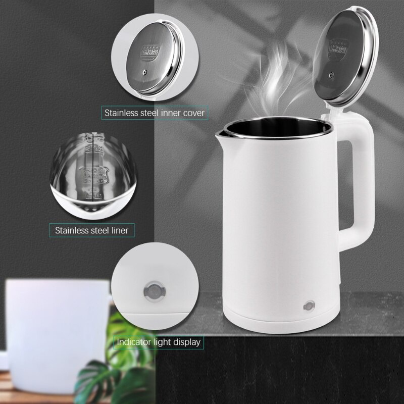 Teko Listrik 2.3L Electric Kettle Pemanas Air Otomatis Stainless Steel